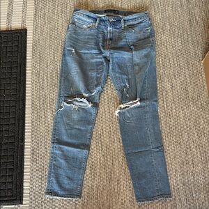 Abercrombie & Fitch Blue Skinny Jeans Distressed
